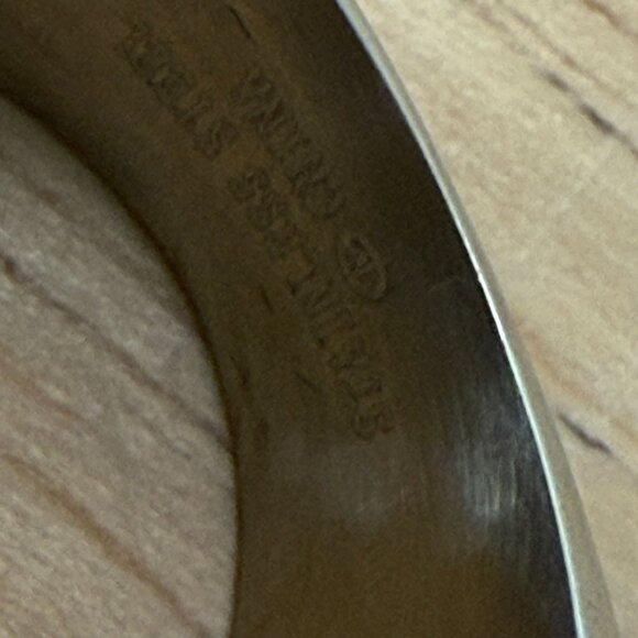 Silver Glitter Statement Cocktail Ring Stainless Steel Size 7 - Picture 6 of 6